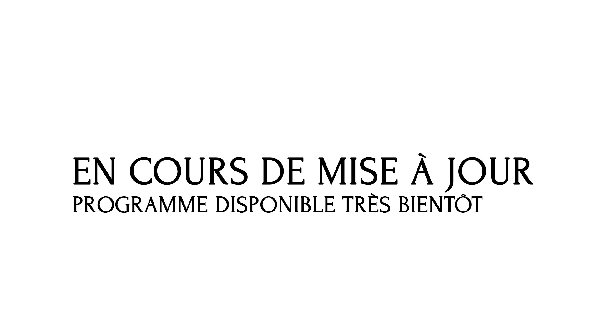 En cours de mise à jour