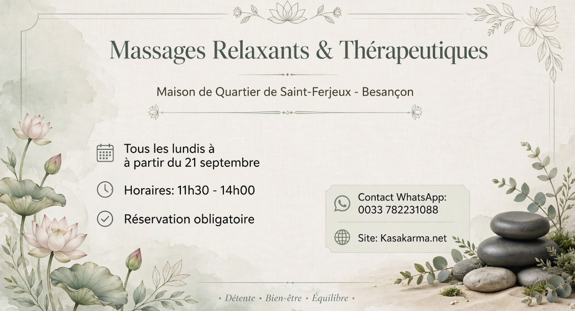 Massages relaxants & thérapeutiques